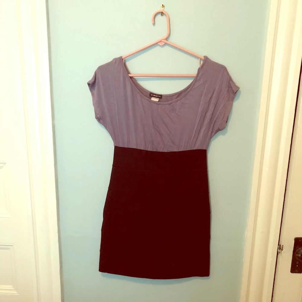 Blocked color mini dress